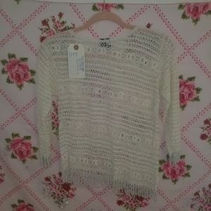 Vintage Zhenwang crocheted top.